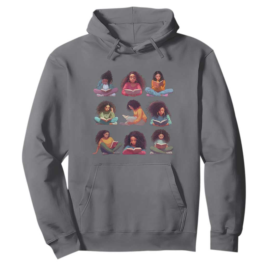 Black History Month Hoodie Reading Book African Melanin Women Girls TS09 Charcoal Printyourwear