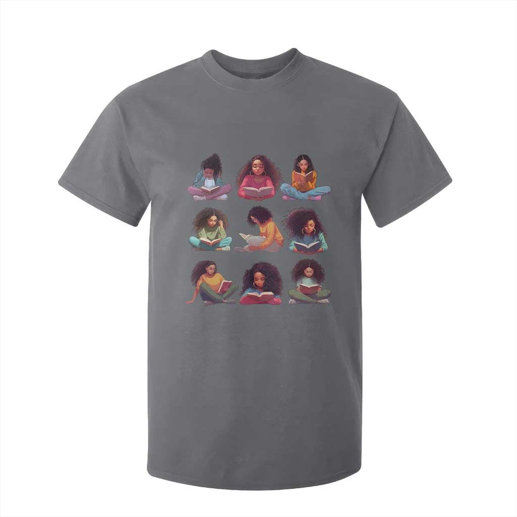 Black History Month T Shirt For Kid Reading Book African Smart Melanin Women Girls TS09 Charcoal Print Your Wear