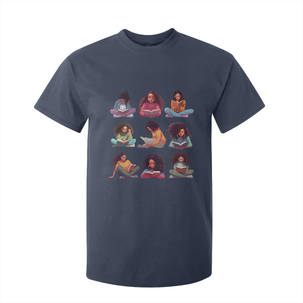 Black History Month T Shirt For Kid Reading Book African Smart Melanin Women Girls TS09 Navy Print Your Wear