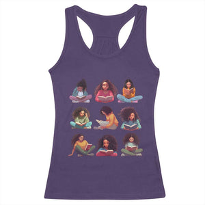 Black History Month Racerback Tank Top Reading Book African Smart Melanin Women Girls TS09 Purple Print Your Wear