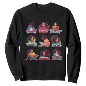 Black History Month Sweatshirt Reading Book African Melanin Women Girls TS09 Black Printyourwear