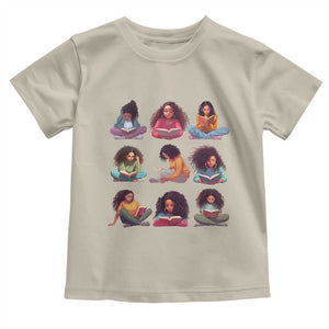Black History Month Toddler T Shirt Reading Book African Smart Melanin Women Girls TS09 Sand Print Your Wear