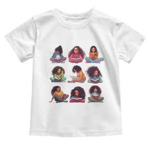 Black History Month Toddler T Shirt Reading Book African Smart Melanin Women Girls TS09 White Print Your Wear
