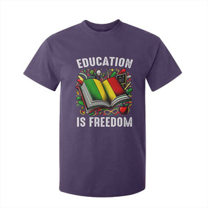 Black Teacher T Shirt For Kid Education Is Freedom Reading Books Black History Month TS09 Purple Print Your Wear