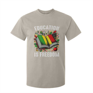 Black Teacher T Shirt For Kid Education Is Freedom Reading Books Black History Month TS09 Sand Print Your Wear