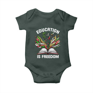 Black Teacher Pride Baby Onesie Education Is Freedom African Americans Black History Month TS09 Print Your Wear