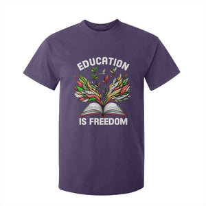 Black Teacher Pride T Shirt For Kid Education Is Freedom African Americans Black History Month TS09 Purple Print Your Wear