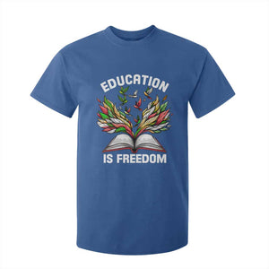 Black Teacher Pride T Shirt For Kid Education Is Freedom African Americans Black History Month TS09 Royal Blue Print Your Wear