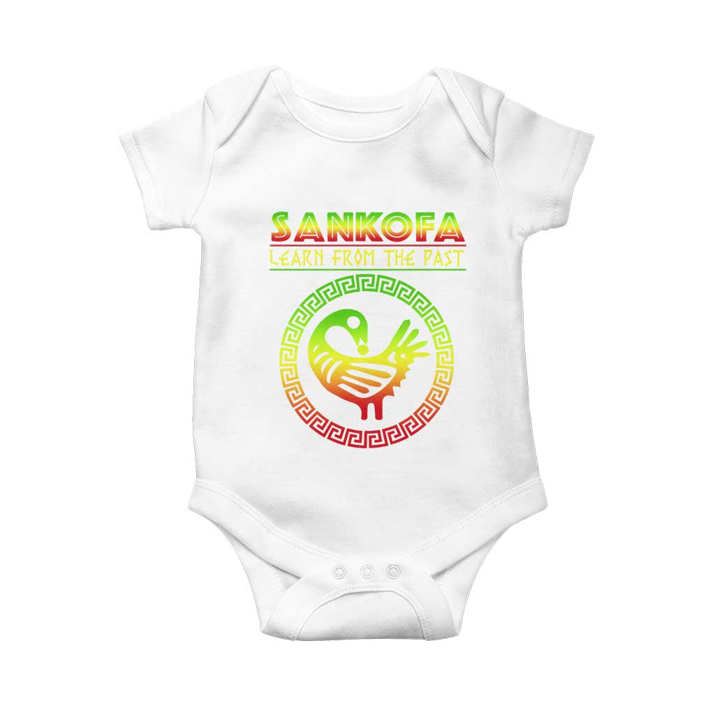 Black History Month Baby Onesie Sankofa Learn From The Past African Bird TS09 White Print Your Wear
