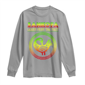 Black History Month Long Sleeve Shirt Sankofa Learn From The Past African Bird TS09 Sport Gray Print Your Wear