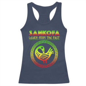 Black History Month Racerback Tank Top Sankofa Learn From The Past African Bird TS09 Navy Print Your Wear