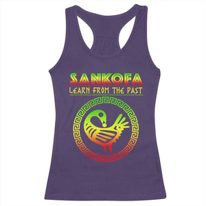 Black History Month Racerback Tank Top Sankofa Learn From The Past African Bird TS09 Purple Print Your Wear
