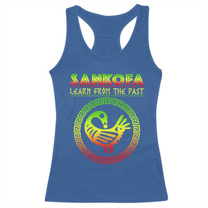 Black History Month Racerback Tank Top Sankofa Learn From The Past African Bird TS09 Royal Blue Print Your Wear