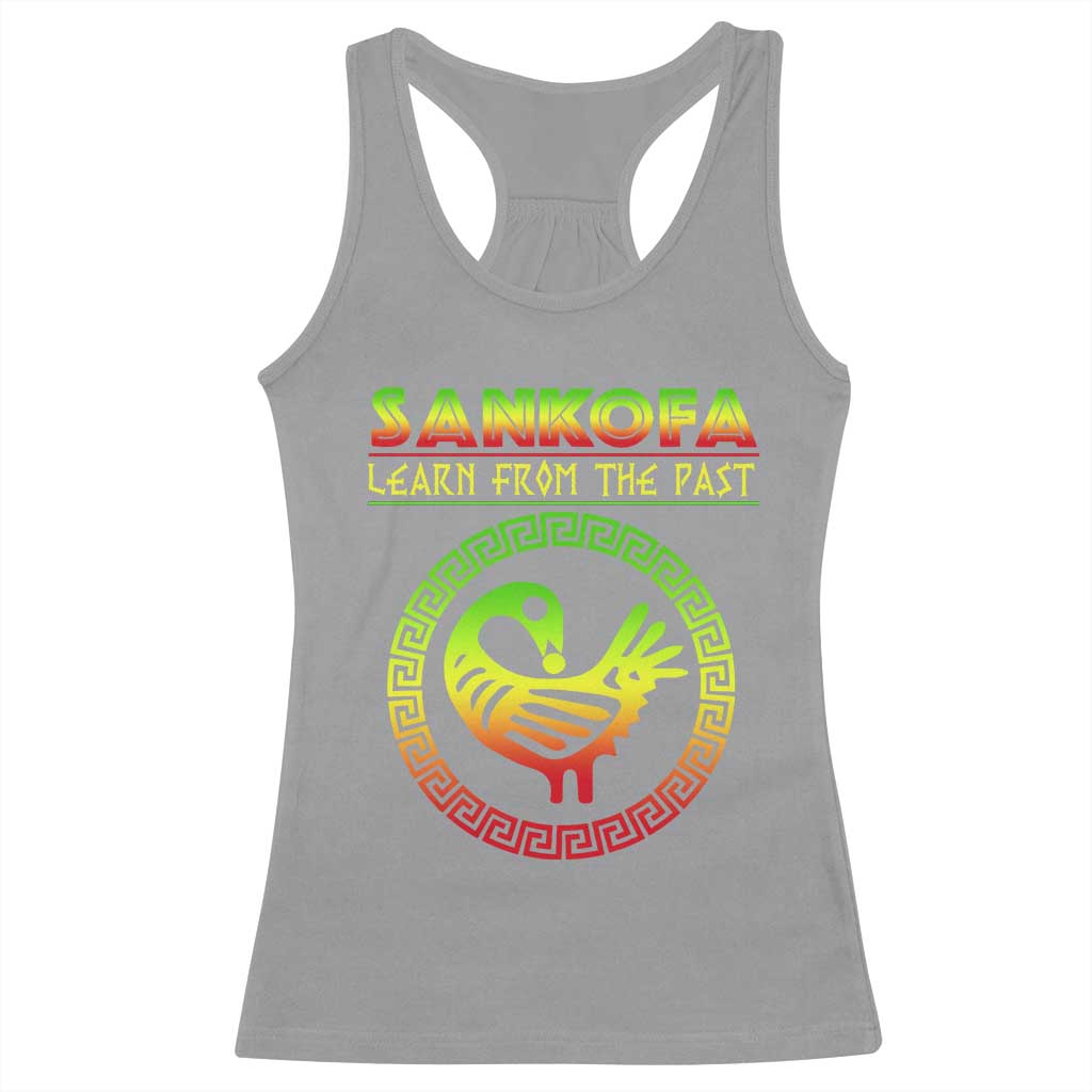 Black History Month Racerback Tank Top Sankofa Learn From The Past African Bird TS09 Sport Gray Print Your Wear