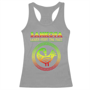 Black History Month Racerback Tank Top Sankofa Learn From The Past African Bird TS09 Sport Gray Print Your Wear