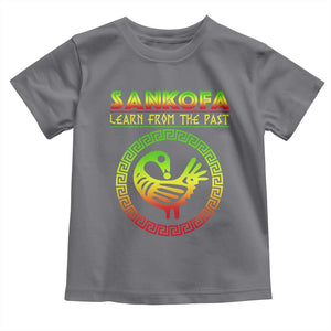 Black History Month Toddler T Shirt Sankofa Learn From The Past African Bird TS09 Charcoal Print Your Wear
