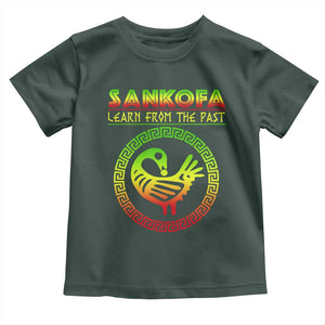 Black History Month Toddler T Shirt Sankofa Learn From The Past African Bird TS09 Dark Forest Green Print Your Wear