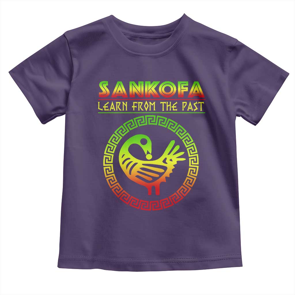 Black History Month Toddler T Shirt Sankofa Learn From The Past African Bird TS09 Purple Print Your Wear