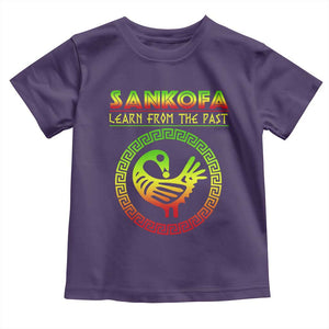Black History Month Toddler T Shirt Sankofa Learn From The Past African Bird TS09 Purple Print Your Wear