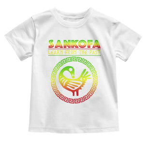 Black History Month Toddler T Shirt Sankofa Learn From The Past African Bird TS09 White Print Your Wear