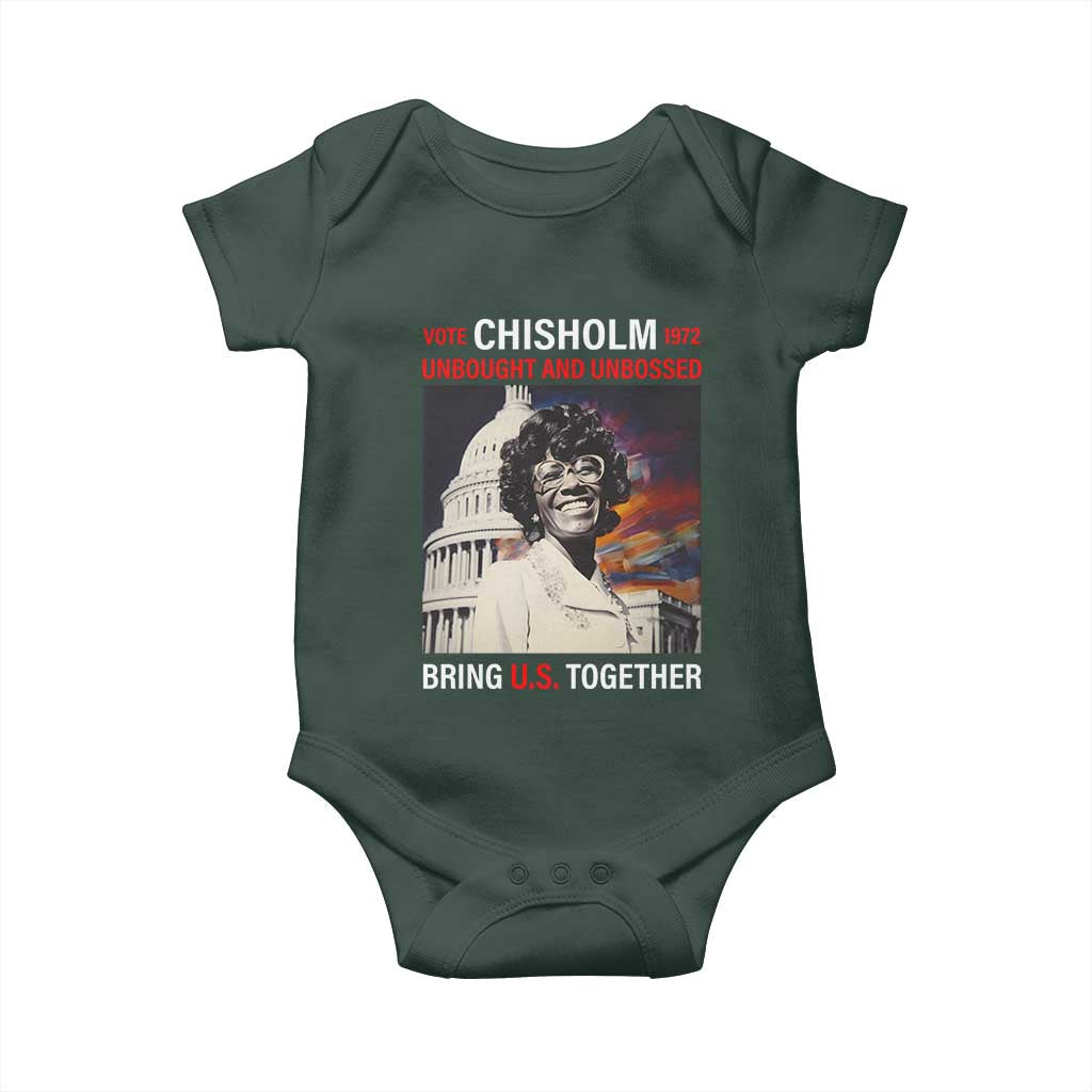 Shirley Chisholm Baby Onesie Unbought And Unbossed Bring U.S. Together BHM Melanin TS09 Print Your Wear