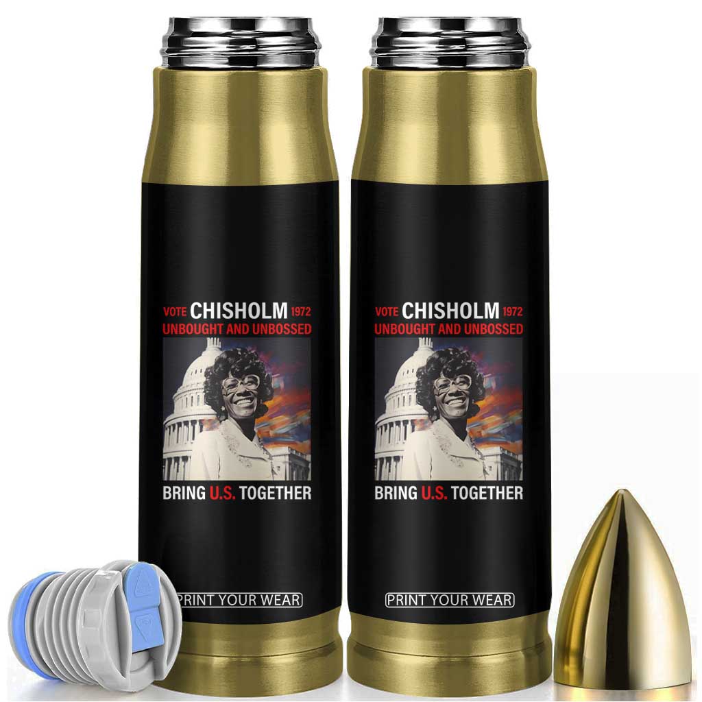 Shirley Chisholm Bullet Tumbler Unbought And Unbossed Bring U.S. Together Black History Month TS09 Black Print Your Wear