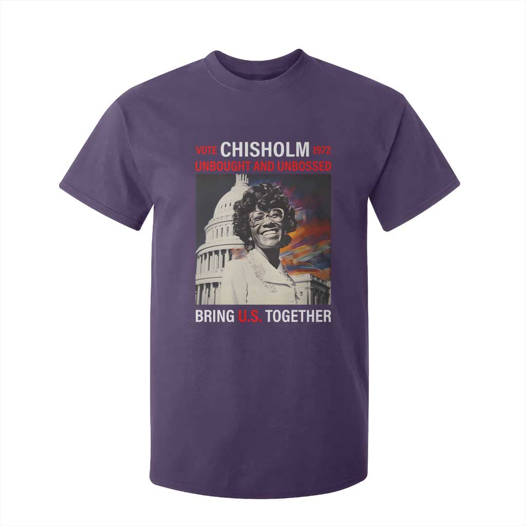 Shirley Chisholm T Shirt For Kid Unbought And Unbossed Bring U.S. Together BHM Melanin TS09 Purple Print Your Wear