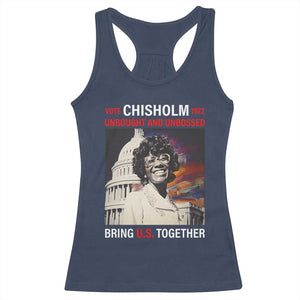 Shirley Chisholm Racerback Tank Top Unbought And Unbossed Bring U.S. Together BHM Melanin TS09 Navy Print Your Wear
