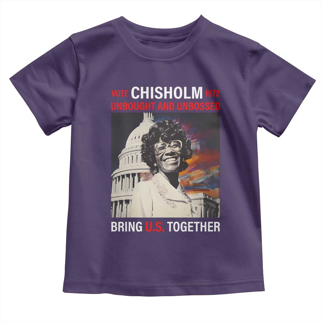 Shirley Chisholm Toddler T Shirt Unbought And Unbossed Bring U.S. Together BHM Melanin TS09 Purple Print Your Wear