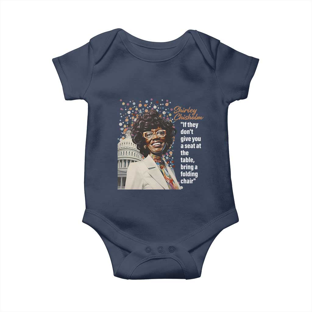 Shirley Chisholm Baby Onesie If They Don't Give You A Seat Black Civil Rights TS09 Navy Print Your Wear