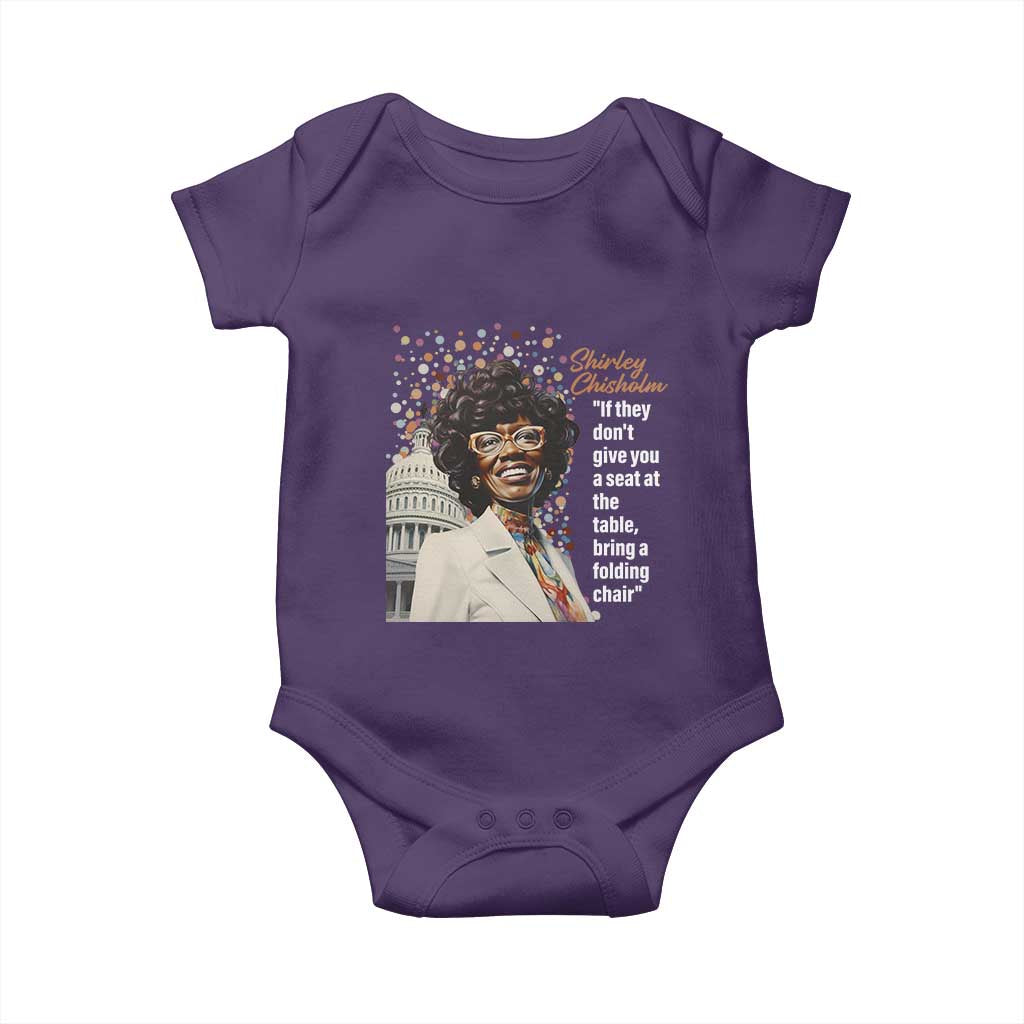 Shirley Chisholm Baby Onesie If They Don't Give You A Seat Black Civil Rights TS09 Purple Print Your Wear
