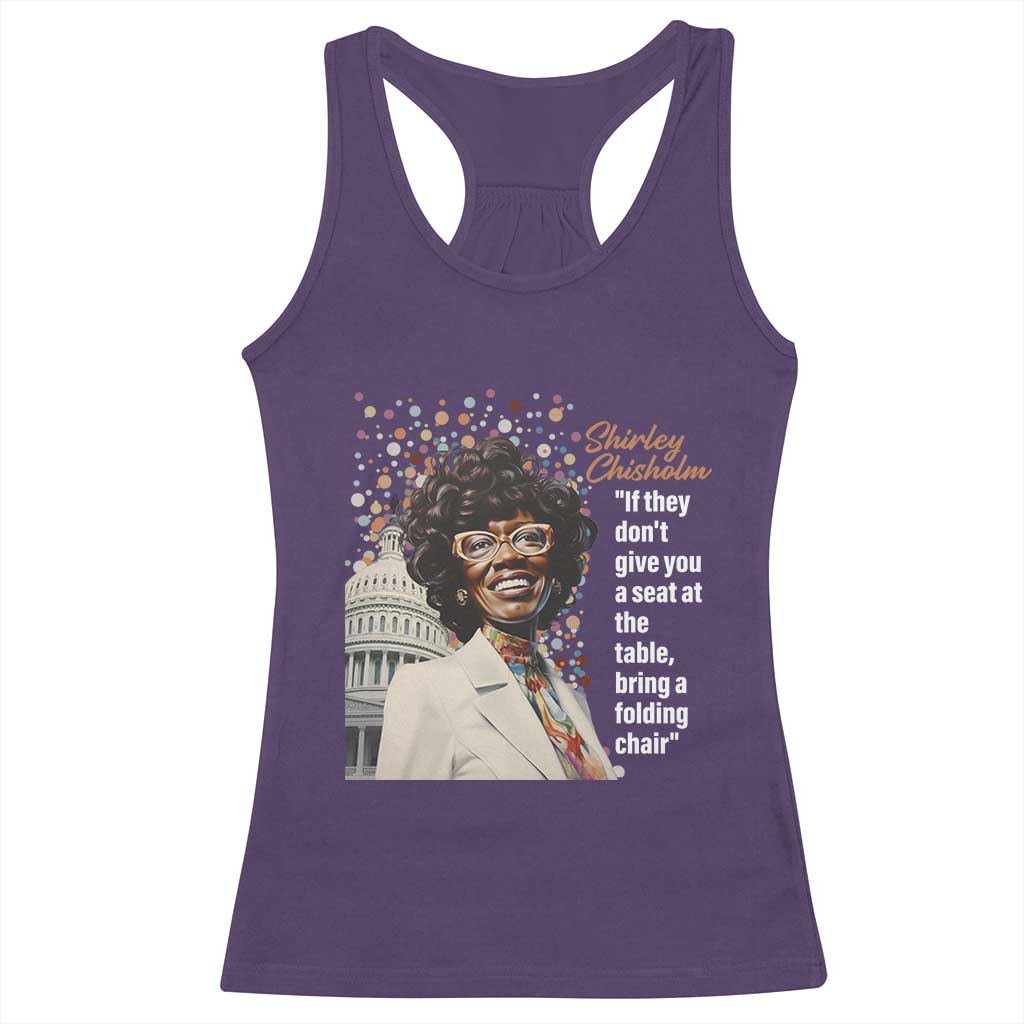 Shirley Chisholm Racerback Tank Top If They Don't Give You A Seat Black Civil Rights TS09 Purple Print Your Wear