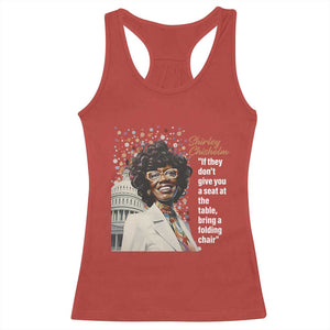 Shirley Chisholm Racerback Tank Top If They Don't Give You A Seat Black Civil Rights TS09 Red Print Your Wear