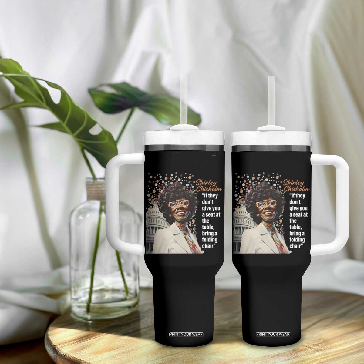 Shirley Chisholm Tumbler With Handle If They Don't Give You A Seat Black History Month TS09 Print Your Wear
