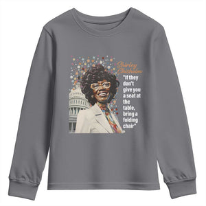 Shirley Chisholm Youth Sweatshirt If They Don't Give You A Seat Black Civil Rights TS09 Charcoal Print Your Wear