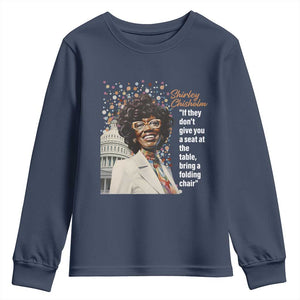 Shirley Chisholm Youth Sweatshirt If They Don't Give You A Seat Black Civil Rights TS09 Navy Print Your Wear