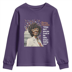 Shirley Chisholm Youth Sweatshirt If They Don't Give You A Seat Black Civil Rights TS09 Purple Print Your Wear