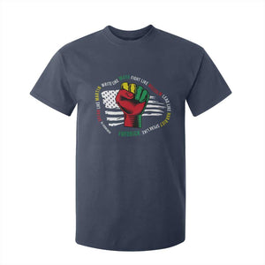 Black Civil Rights T Shirt For Kid Dream Like Martin Write Like Maya Fight Like Macolm Lead Like Harriet Speak Like Fredrick TS09 Navy Print Your Wear