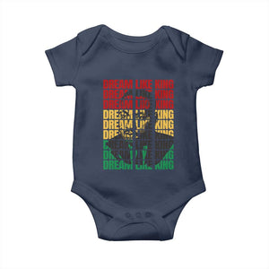 Martin Luther King Jr. Baby Onesie Dream Like King MLK Civil Rights Leaders BHM Black Pride TS09 Navy Print Your Wear