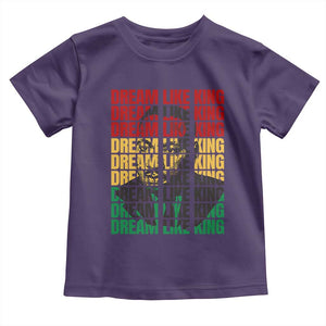 Martin Luther King Jr. Toddler T Shirt Dream Like King MLK Civil Rights Leaders BHM Black Pride TS09 Purple Print Your Wear