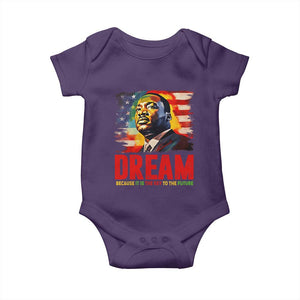 Martin Luther King Jr. Baby Onesie Dream Because It is The Key To The Future MLK BHM Black Pride TS09 Purple Print Your Wear