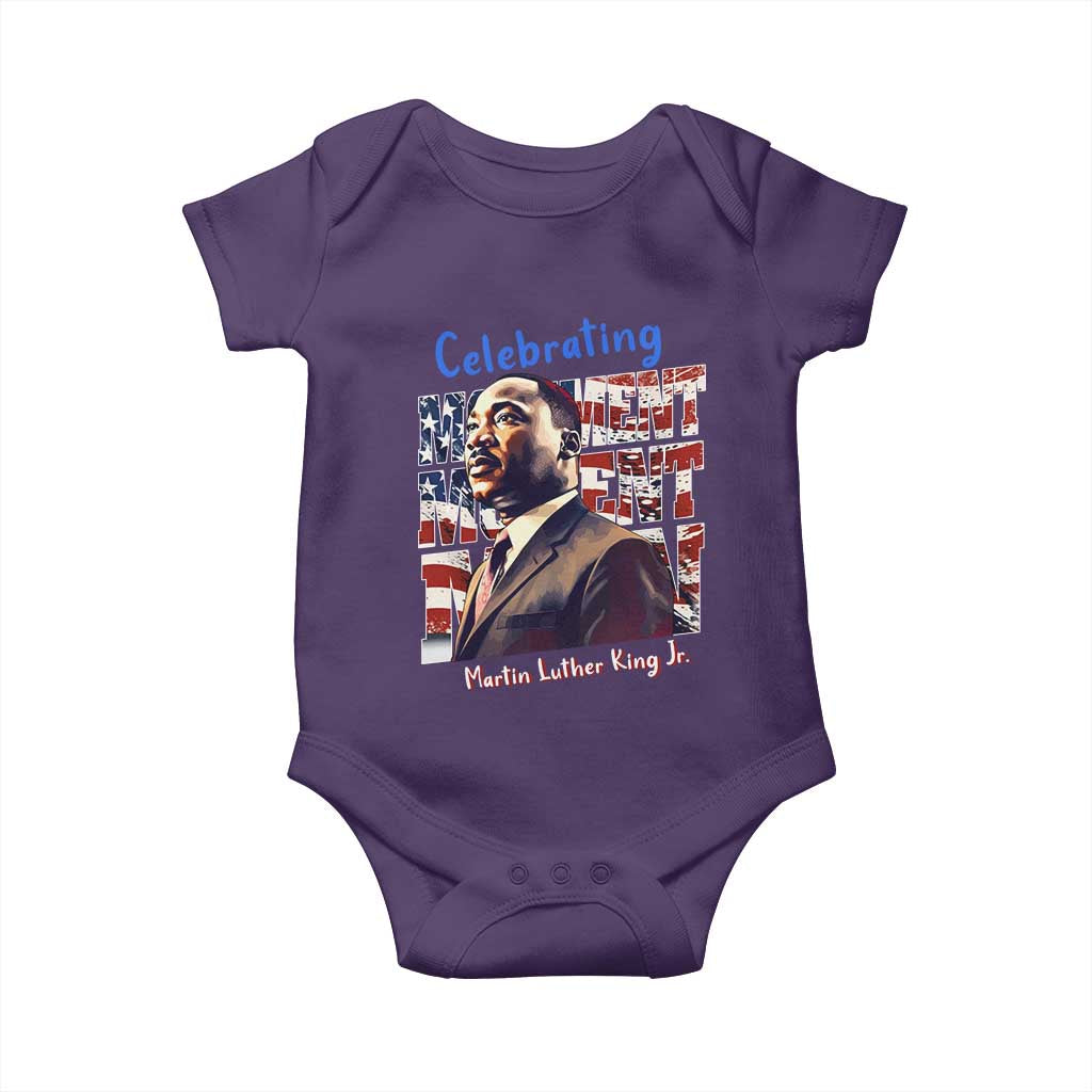 Martin Luther King Jr. Baby Onesie MLK Day Movement Moment Man Black Civil Rights TS09 Purple Print Your Wear
