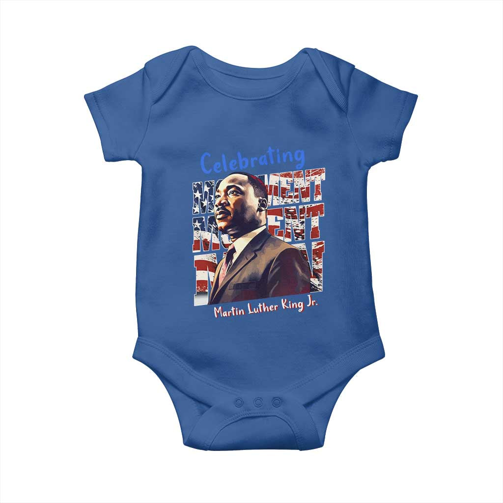 Martin Luther King Jr. Baby Onesie MLK Day Movement Moment Man Black Civil Rights TS09 Royal Blue Print Your Wear