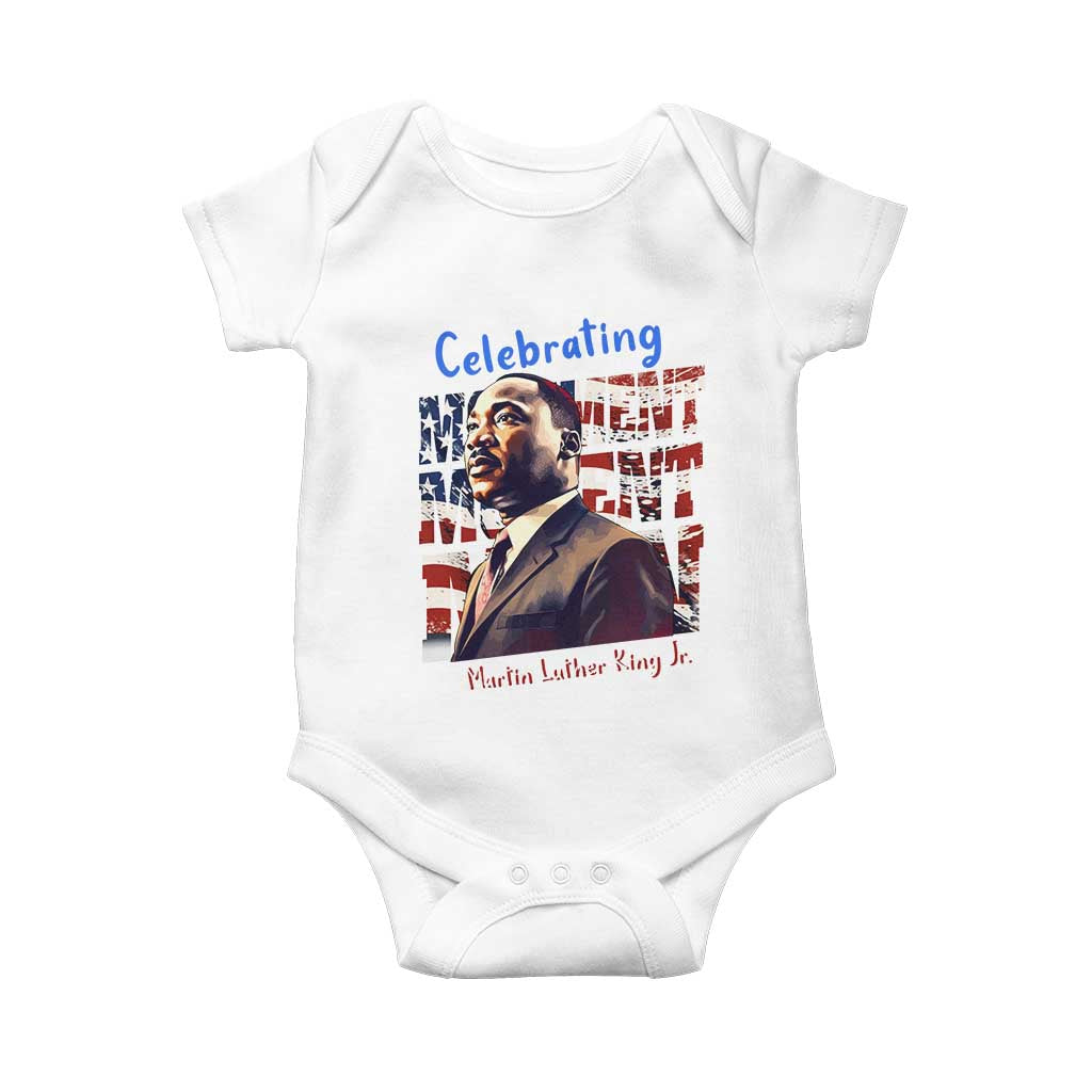Martin Luther King Jr. Baby Onesie MLK Day Movement Moment Man Black Civil Rights TS09 White Print Your Wear