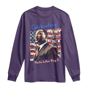 Martin Luther King Jr. Long Sleeve Shirt MLK Day Movement Moment Man Black Civil Rights TS09 Purple Print Your Wear