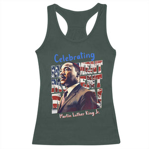 Martin Luther King Jr. Racerback Tank Top MLK Day Movement Moment Man Black Civil Rights TS09 Dark Forest Green Print Your Wear