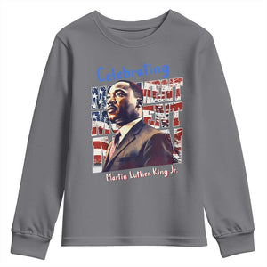 Martin Luther King Jr. Youth Sweatshirt MLK Day Movement Moment Man Black Civil Rights TS09 Charcoal Print Your Wear
