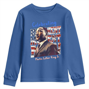 Martin Luther King Jr. Youth Sweatshirt MLK Day Movement Moment Man Black Civil Rights TS09 Royal Blue Print Your Wear