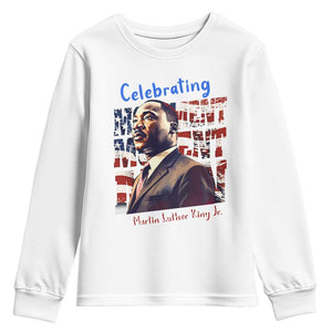 Martin Luther King Jr. Youth Sweatshirt MLK Day Movement Moment Man Black Civil Rights TS09 White Print Your Wear
