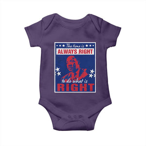 Martin Luther King Jr. Baby Onesie The Time is Always Right To Do What Is Right MLK Black Civil Rights TS09 Purple Print Your Wear